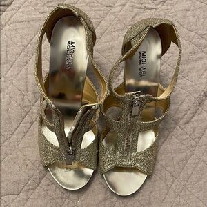 Michael Kors Silver Women's Shoes- stylish shoes worn once